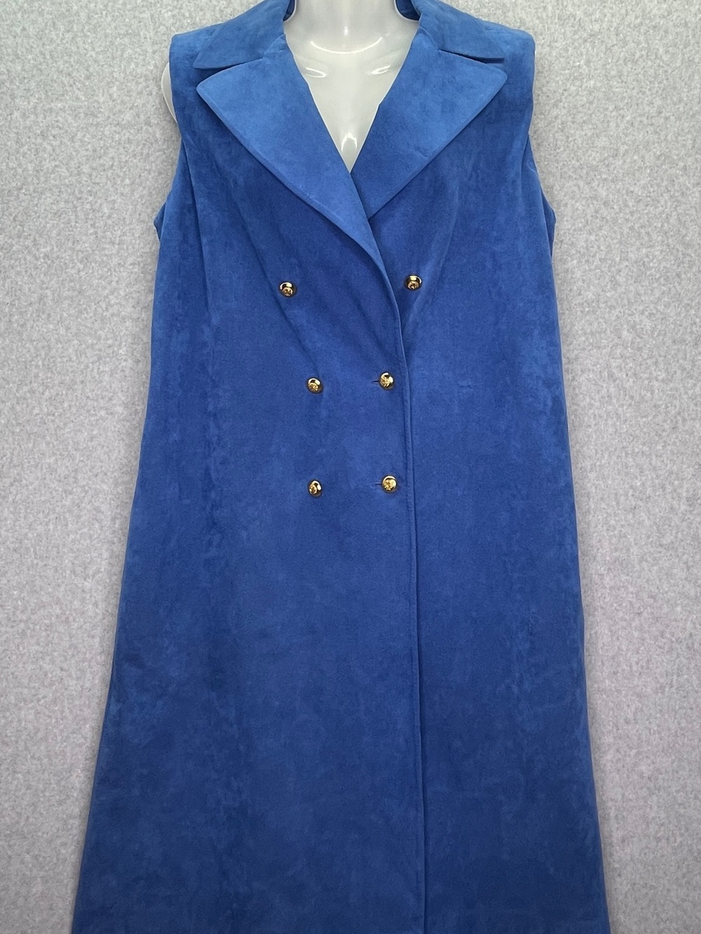 Vintage Vera Maxwell Double Breasted Long Vest Coat Dress 1980s Razooks
